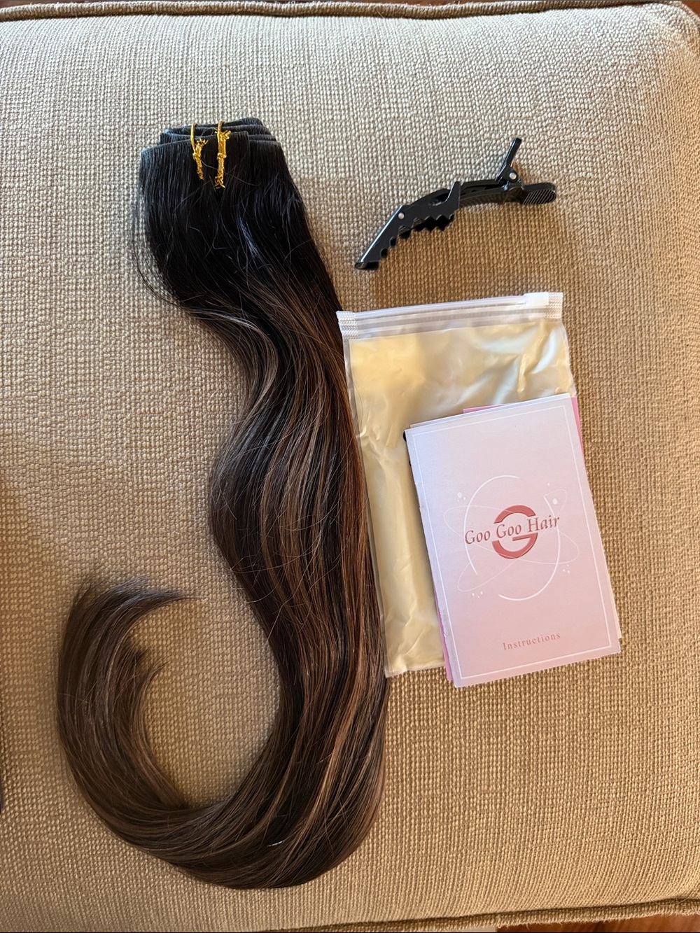 Goo Goo Hair Extensions  Clip In Hair T1B/6P1B 22”Inch - Picture 7 of 8